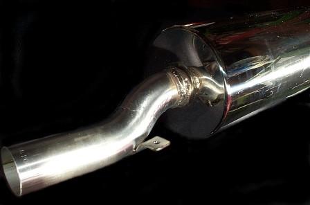HP Hi-Flow Muffler for Supercharged & Race MG B engines Image copyright (c) 2011.